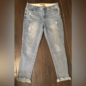 Democracy Light Blue Distressed Skinny Jeans